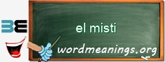 WordMeaning blackboard for el misti